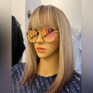 Ray-Ban Gold and Pink Sunglasses